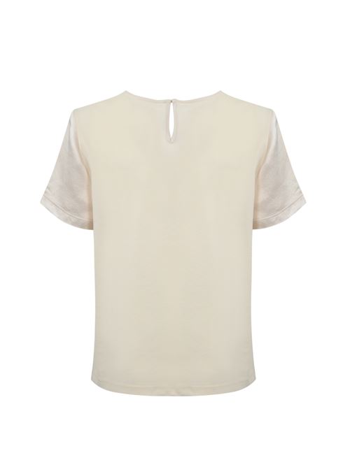 T-shirt Amburgo in raso e jersey Avorio WEEKEND MAX MARA | 2515941051600002